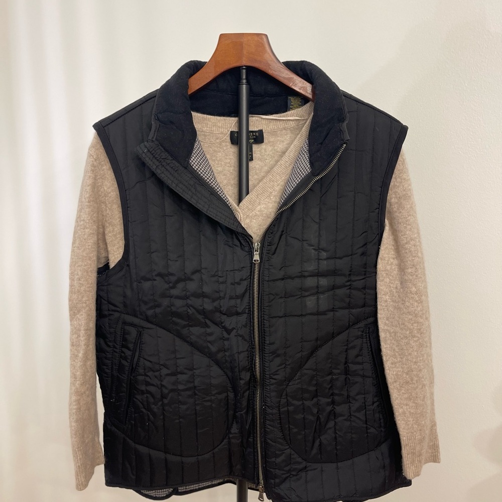 American Heritage Modern Fit Quilted Vest – Black w/ Houndstooth Lining
